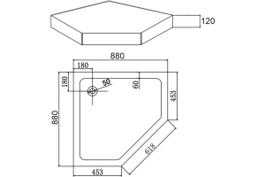 Поддон для душа DIWO Ростов RO03-090TCR/T 90х90 белый, с сифоном - 3