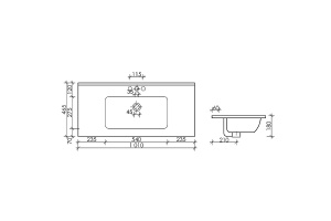 Накладная раковина Ceramica Nova Element 101х46 черная матовая - 3