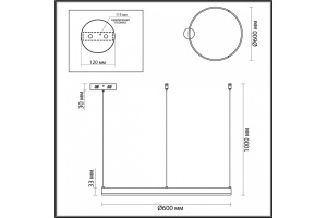 Подвесной светильник Lumion Echo 6530/50L - 3