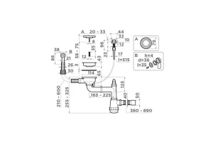 Сифон для кухонной мойки Omoikiri сталь (4956164) - 2