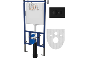 Система инсталляции для унитазов DIWO 4501 с кнопкой смыва 7313 черный матовый