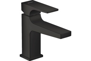 Смеситель для раковины 100, однорычажный, с рычаговой рукояткой, со сливным клапаном Push-Open, матовый черный 32500670