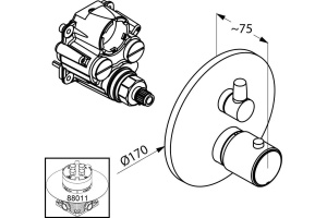 Смеситель для душа Kludi Zenta хром (388350545) - 2