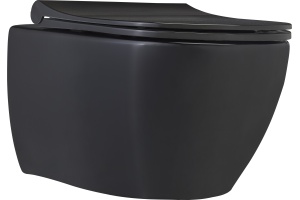 Унитаз подвесной beWash Bogen 88303606 с сиденьем микролифт, с функцией биде, черный