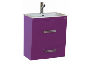 Тумба под раковину Misty Онтарио 50 сиреневая глянцевая