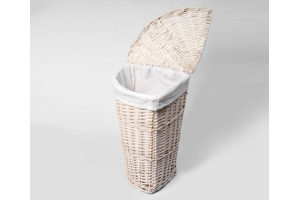 Корзина для белья Wasserkraft Vils WB-560-L белая, большая, угловая - 3