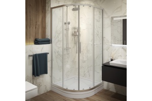 Душевой уголок STWORKI Хельсинки 100x100 см профиль хром матовый