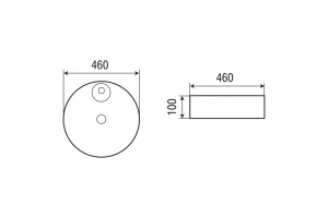 Раковина накладная Weltwasser WW ELBACH 3204 46 белый (10000004568) - 2