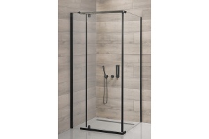 Душевой уголок Royal Bath HPVD 100х100 профиль черный стекло прозрачное