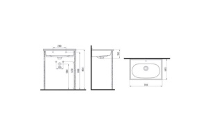 Раковина мебельная Bien Ferra 70 белый - 2