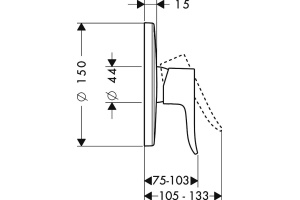 Смеситель Hansgrohe Metris 31685000 для душа - 3