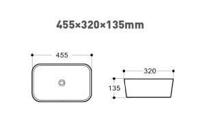 Раковина керамическая накладная AM280-T - 2