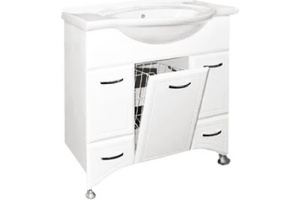 Тумба с раковиной Misty Дрея 85 2 ящика с бельевой корзиной - 2