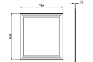 Зеркало ASB-Woodline Валенца 80 слоновая кость - 3