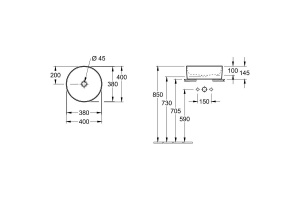 Накладная раковина Villeroy&Boch Collaro 40 белая - 3