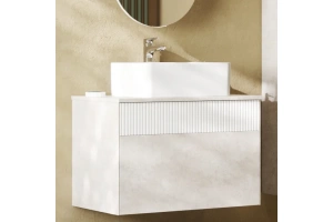 Комплект мебели Aquaton Марбл 80 белый-серый - 2