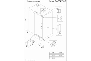 Душевой уголок Veconi Rovigo 120х90, хром (RV074-12090-01-C4) - 2