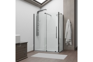 Душевой уголок RGW Tornado TO-48B 100х80 профиль черный стекло прозрачное - 2