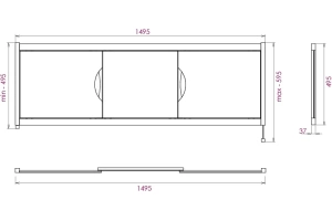 Фронтальная панель Onika Монако 150 белый (515008) - 2