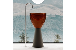 Раковина напольная Abber Kristall 45 черный - коричневый