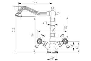 Смеситель Zorg Antic A 7005K-BR для кухонной мойки - 2