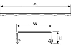 Решетка TECE TECEdrainline Basic 6 110 10 100х100 см угловая - 2