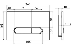 Кнопка смыва IDDIS Unifix UNI31CHi77 хром - 3