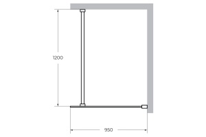 Душевая перегородка Cezares Liberta 95 хром (LIBERTA-L-1-95-120-C-Cr) - 2
