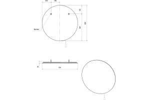 Зеркало круглое STWORKI Ноттвиль 80 с подсветкой, сенсор на зеркале, круглое, настенное, российское - 3