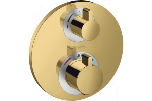 15758990 HG Ecostat S термостатический смеситель для душа  (внешняя часть) полир,золото