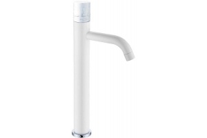 Смеситель для раковины высокий Boheme Stick белый матовый