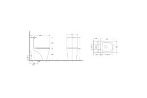 Унитаз-моноблок Weltwasser WW SK Welzbach 001GL-WT безободковый с микролифтом белый (10000003805) - 2