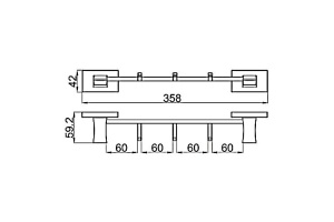 Планка с 3-мя крючками Gappo G0716-30 - 2