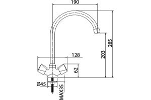 Смеситель Milardo Tring TRISB0JM05 для кухонной мойки - 3
