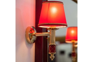 Светильник Boheme Murano 765 золото, рубиновый