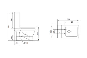 Бачок для унитаза Cezares Prati (CZR-232) - 3