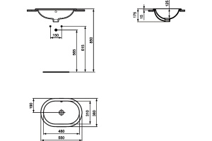 Раковина встраиваемая Ideal Standard Connect 55 белый - 2