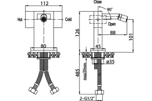 Смеситель для биде BelBagno Tevere TEV BD CRM - 2
