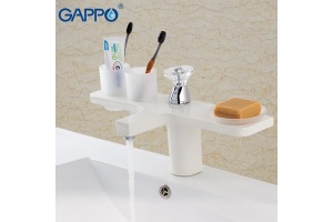 Смеситель для раковины Gappo белый G1096-8