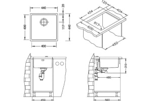 Мойка кухонная Alveus Kombino 30 1100235 - 3