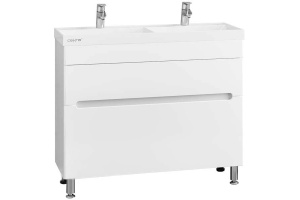 Тумба под двойную раковину Санта Лондон 100 белый