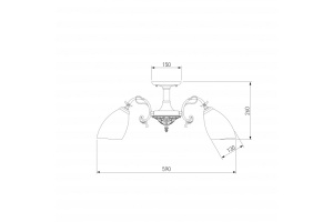 Люстра на штанге Eurosvet Ariele 22010/5 античная бронза - 2