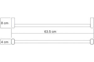 Полотенцедержатель Wasserkraft Berkel 63.5 хром - 3