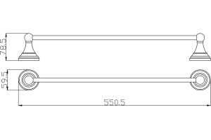 Полотенцедержатель Rav Slezak Morava 55 черный матовый - 2