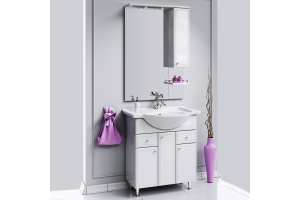 Мебель для ванной Aqwella Барселона Люкс 85 с бельевой корзиной