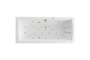 Ванна акриловая Excellent Aquaria Lux Ultra 180х80 с гидромассажем белый - бронза
