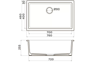 Мойка кухонная Omoikiri Okinoshima Natceramic/белый (4997145) - 2