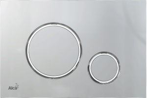 Кнопка смыва AlcaPlast THIN M772 хром матовый / хром глянцевый