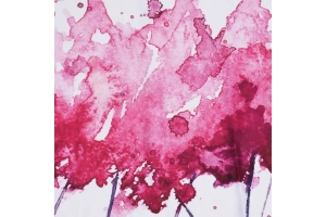 Штора для ванной Wasserkraft Lossa 200х200  рисунок  белый - розовый - 3