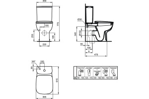 Чаша для унитаза-компакта Ideal Standard Esedra T282001 - 3
